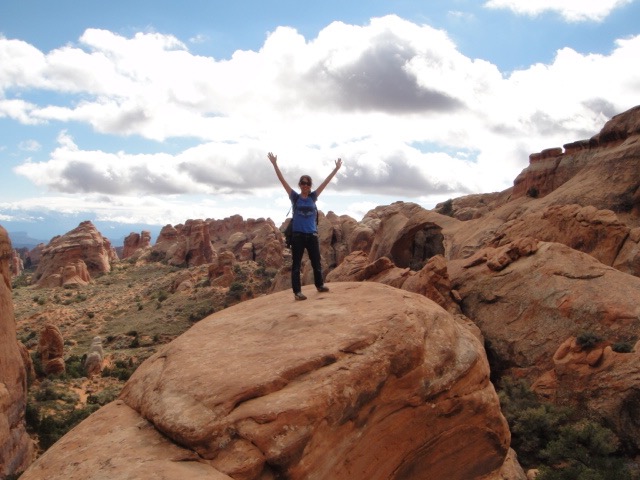 Sharon in Arches National Park, Utah