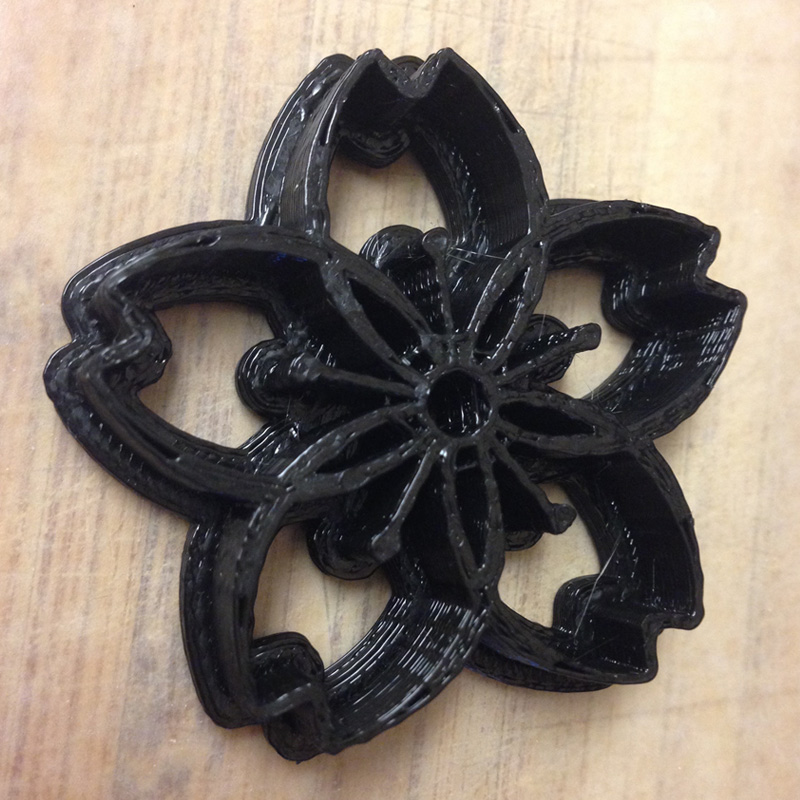 3D printed flower design cookie stamp