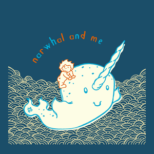 boy riding a narwhal